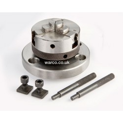 3 Jaw Self Centering Chuck & Backplate - 50mm for Rotary Tables