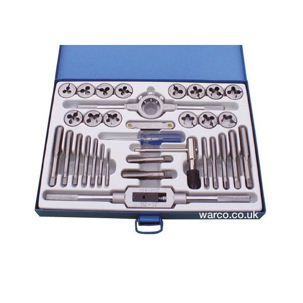 Tap & Die Complete Set Metric & Imperial Threading 33 Piece