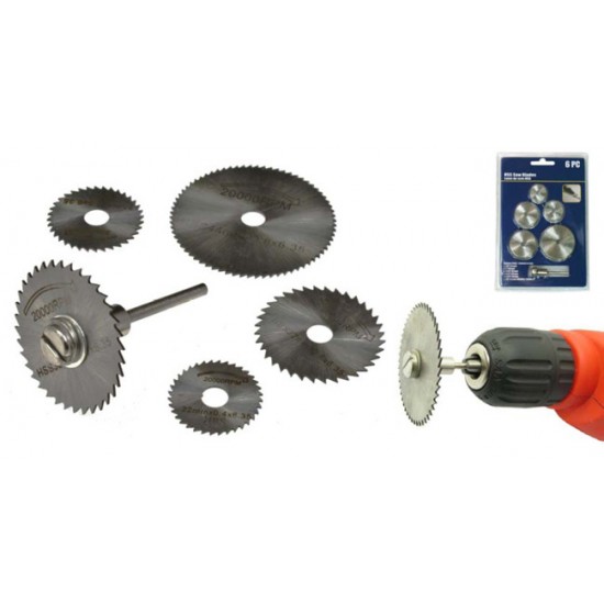 Rotary Saw Blade Kit 6PC HSS