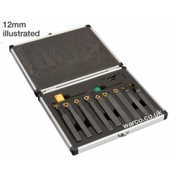 Indexable Lathe Tools - 9 Piece Set 8mm 10mm 12mm