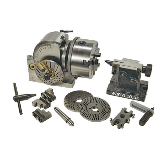 ECO-WORTHY BS-0 Precision Semi Universal Dividing Head Tailstock Spindle MIlling Mill Set 