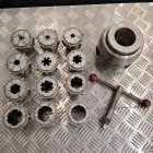Burnerd KC15 Multisize Collet Chuck D1-4 and 12 Collets (used)