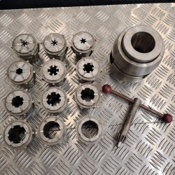 Burnerd KC-15 Multisize Collet Chuck D1-4 and 12 Collets (used)