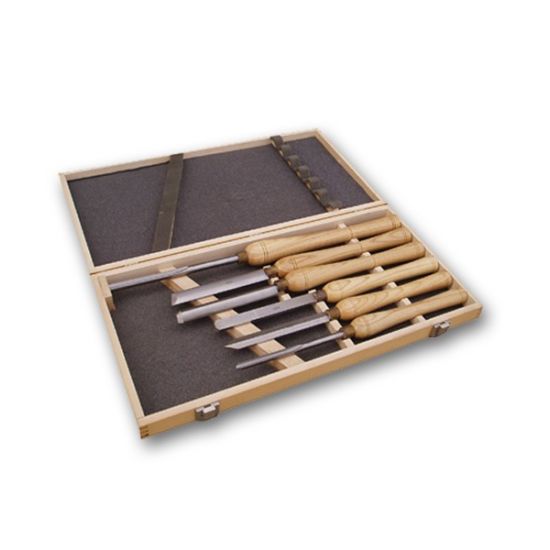 Woodturning Lathe Chisel Box Set of 6 Woodworking Turning Tools